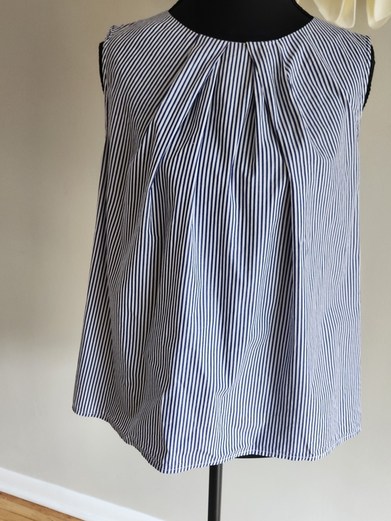 Vineyard Vines Tops - Vineyard Vines Navy and White Striped A-Line Top